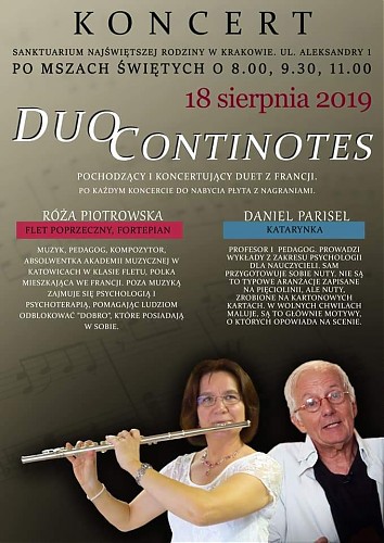 Koncert ”Duo Continotes” Sanktuarium NMP - Kraków